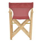 Kompa director's chair  inpainted wood color solid beech wood and burgundy red fabric - Image 5