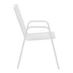 Vergo-Pomedon dining set 3pcs metal in white shade - Слика 4