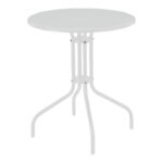 Vergo-Pomedon dining set 3pcs metal in white shade - Слика 5