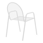 Vergo-Tarete dining set 3pcs metal in white shade - Image 3