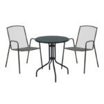 Трпезариски сет Vergo-Pomedon 3 парчиња метален во црна нијанса