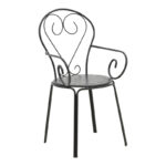 Watson-Monasty dining set 3pcs metal in black shade - Слика 2