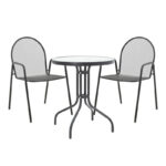 Трпезариски сет Watson-Tarete 3 парчиња метален во црна нијанса