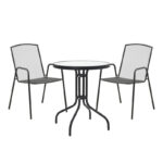 Трпезариски сет Watson-Pomedon од 3 парчиња метал во црна нијанса