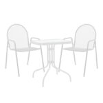 Watson-Tarete dining set 3pcs metal in white shade