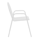 Watson-Tarete dining set 3pcs metal in white shade - Image 4