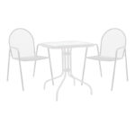 Watson-Tarete dining set 3pcs metal in white shade 70x70x70cm