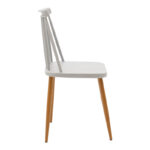 Elijah-Aurora dining table set of 3 pp in white-grey color Φ60x74cm - Image 5