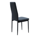 Dining table set of 5 pieces Julita-Parker madf in black-natural color D80x73cm - Image 3
