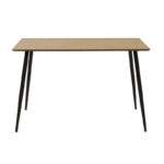 Dining table Cuba-Julita set of 5 MDF sonoma-black-natural 120x70x76cm - Image 6