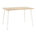 Dining table Cuba-Parker set of 5 pieces sonoma-white 120x80x75cm - Image 5