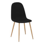 Dining table set of 3 pieces Julita-Bella mdf in black-natural color D60x73cm - Слика 2