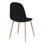 Dining table set of 3 pieces Julita-Bella mdf in black-natural color D60x73cm - Слика 3