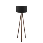 Floor lamp PWL-1059 Ε27 walnut-black D38x140cm