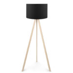 Floor lamp PWL-1060 Ε27 natural-black D38x140cm