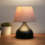Table lamp PWL-1068 Ε27 black-grey white D22x32cm - Image 2