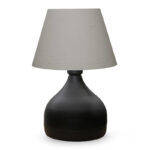 Table lamp PWL-1068 Ε27 black-grey white D22x32cm