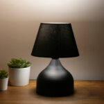 Table lamp PWL-1068 Ε27 black D22x32cm - Слика 2