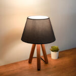 Table lamp PWL-1071 Ε27 black-walnut D22x32cm - Слика 2