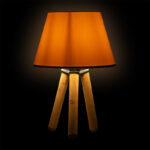 Table lamp PWL-1071 E27 off-white-natural D22x32cm - Image 2