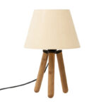 Table lamp PWL-1071 E27 off-white-natural D22x32cm