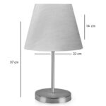 Table lamp PWL-1074 Ε27 beige-golden D22x37cm - Image 3
