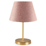 Table lamp PWL-1074 Ε27 pink-golden D22x37cm