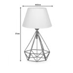 Table lamp PWL-1080 E27 white-golden 22x22x37cm - Слика 2