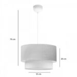 Ceiling light PWL-1087 E27 beige golden-ecru D30x20cm - Image 2