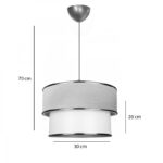 Ceiling light PWL-1089 E27 ecru-golden D30x20cm - Слика 2
