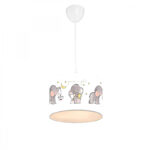 Children's ceiling light PWL-1094 E27 white-grey D24x20cm