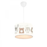 Children's ceiling light PWL-1095 E27 grey-white D24x20cm