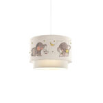 Children's ceiling light PWL-1096 E27 white-grey D30x20cm