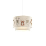 Children's ceiling light PWL-1096 E27 white-grey-brown D30x20cm