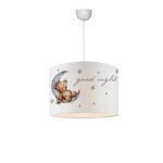 Children's ceiling light PWL-1098 E27 white-grey D28x20cm