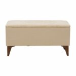 Stool-trunk Elone beige-walnut 90x40x44cm - Слика 4