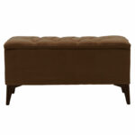 Stool-trunk Elone brown-walnut 90x40x44cm - Image 2