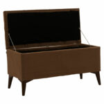 Stool-trunk Elone brown-walnut 90x40x44cm - Image 3