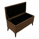 Stool-trunk Elone brown-walnut 90x40x44cm - Image 4