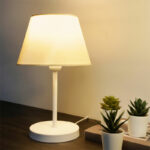 Table lamp PWL-1149 E27 ivory-white D22x37cm - Image 2
