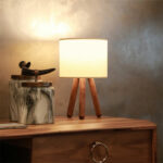 Table lamp PWL-1151 E27 beige-walnut D19x32cm - Слика 2