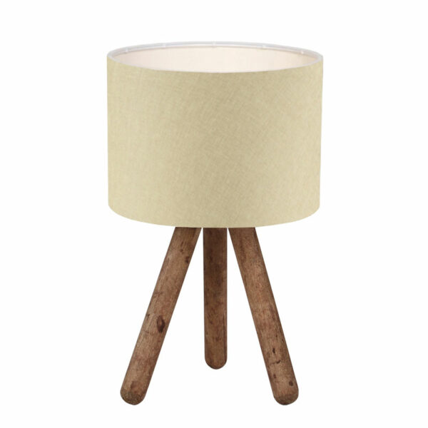 Table lamp PWL-1151 E27 beige-walnut D19x32cm
