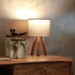 Table lamp PWL-1151 E27 athracite-walnut D19x32cm - Слика 2