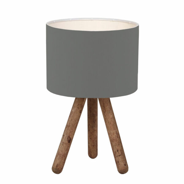 Table lamp PWL-1151 E27 athracite-walnut D19x32cm