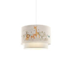 Children's ceiling light PWL-1097 E27 white-orange D30x20cm