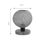 Table lamp Povilia beige-black D20x30cm - Слика 3