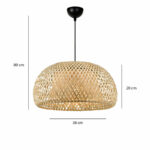 Ceiling light Tetla beige-green D38x80cm - Слика 2