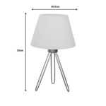 Table lamp Sherini gold metal and fabric in cream color D22x33cm - Image 3