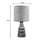Table lamp Salpe beech wood and pe rattan in natural color D15x32cm - Image 3