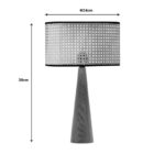 Table lamp Retroa beech wood and pe rattan in natural color D24x38cm - Image 3